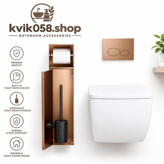 Kvik058 Inbouw Toiletrol- en Borstelhouder Betegelbaar